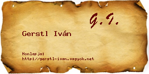 Gerstl Iván névjegykártya