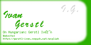 ivan gerstl business card